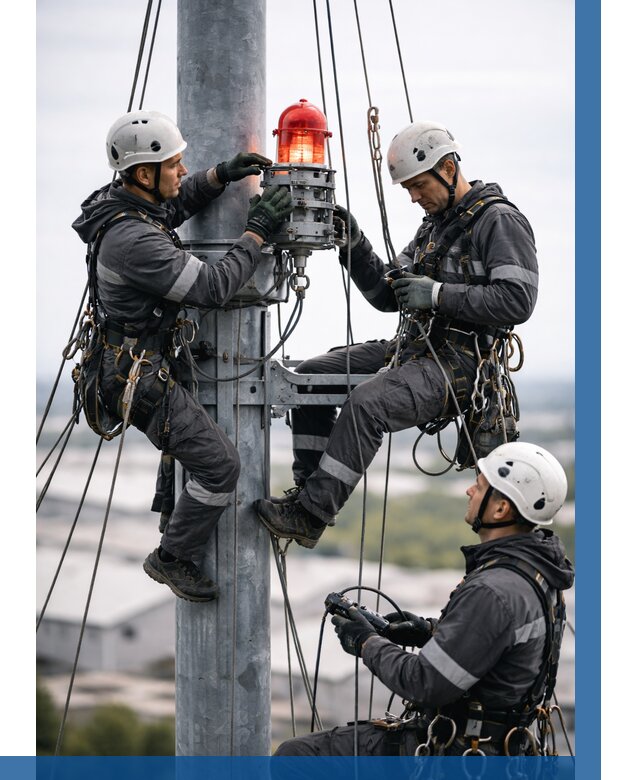 Монтаж заградительных огней в Каменске-Шахтинском от 8756 р. | ВЫСОТНИК-Ксш