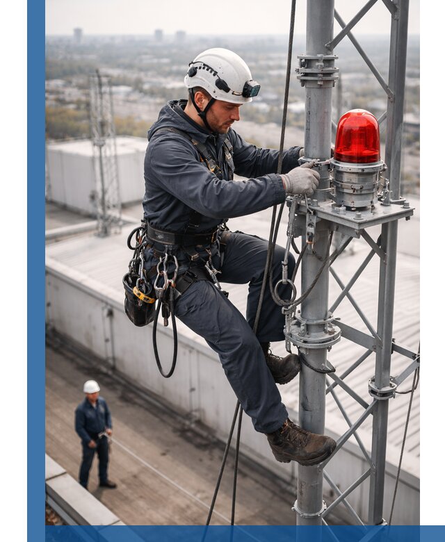 Монтаж заградительных огней и обслуживание объектов в Каменске-Шахтинском