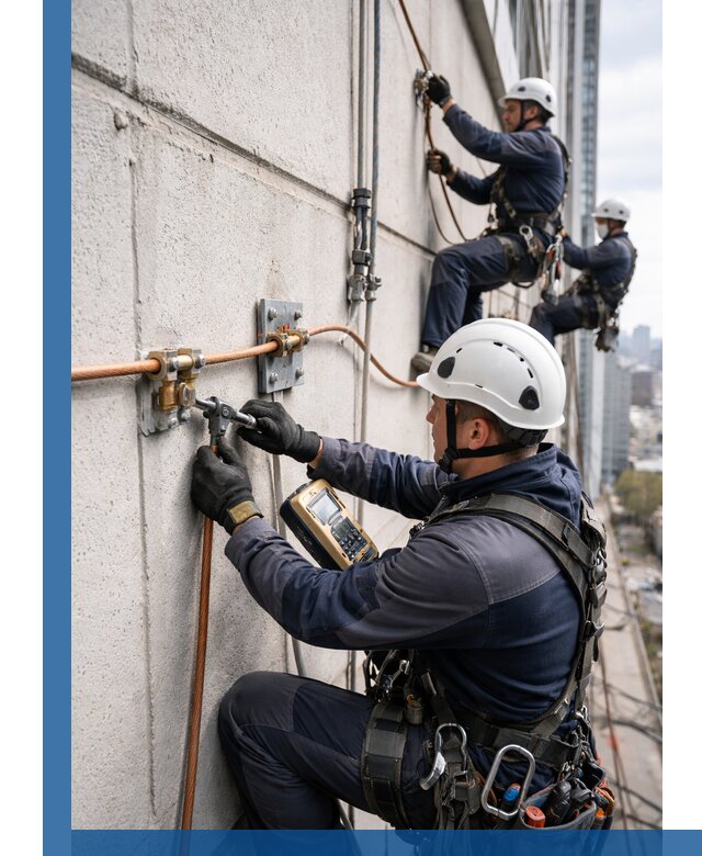 Монтаж системы заземления здания и молниезащиты в Каменске-Шахтинском