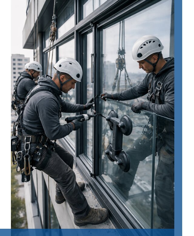 Витражное остекление зданий в Каменске-Шахтинском от 3605 р. | ВЫСОТНИК-Ксш