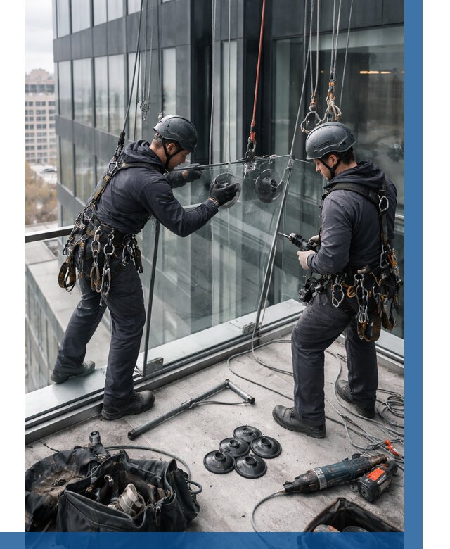 Монтаж стеклянных ограждений в Каменске-Шахтинском от 2575 р. | ВЫСОТНИК-Ксш