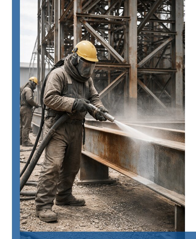 Пескоструйная очистка металлоконструкций в Каменске-Шахтинском промышленная