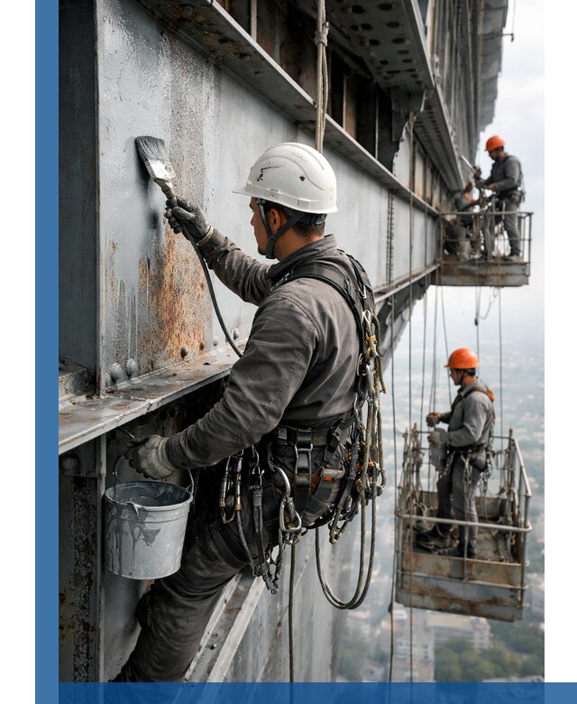 Покраска металлоконструкций на высоте в Каменске-Шахтинском профессионально