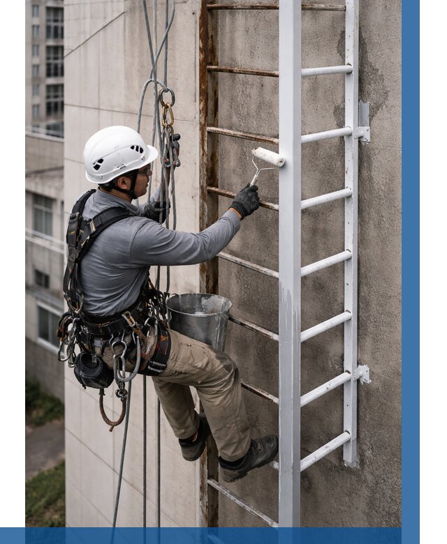 Покраска пожарных лестниц в Каменске-Шахтинском от 4635 р. | ВЫСОТНИК-Ксш