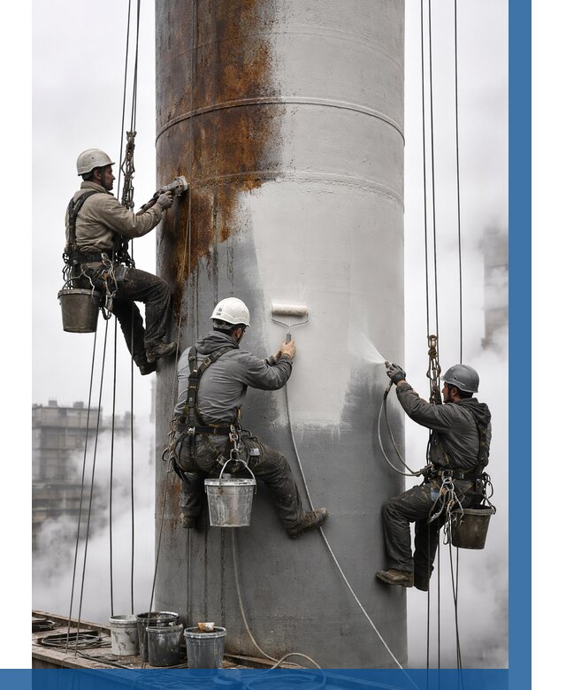 Покраска дымовых труб в Каменске-Шахтинском от 8756 р. | ВЫСОТНИК-Ксш