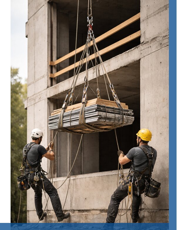 Подъем материала на этаж веревками в Каменске-Шахтинском от 1545 р. | ВЫСОТНИК-Ксш