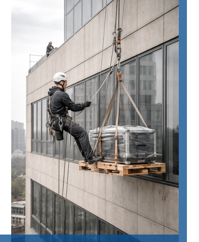 Спуск груза по фасаду в Каменске-Шахтинском от 3605 р. | ВЫСОТНИК-Ксш