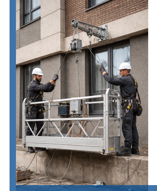 Монтаж и подъем фасадной люльки в Каменске-Шахтинском с гарантией безопасности