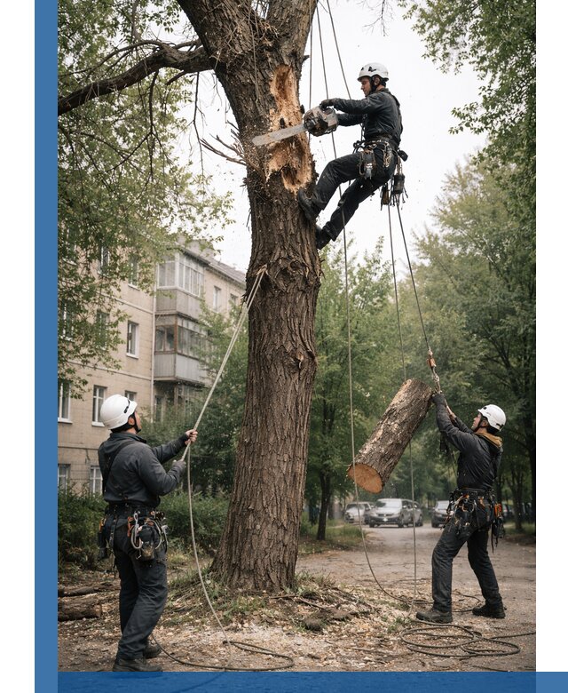 Срочное удаление аварийных деревьев в Каменске-Шахтинском с гарантией безопасности