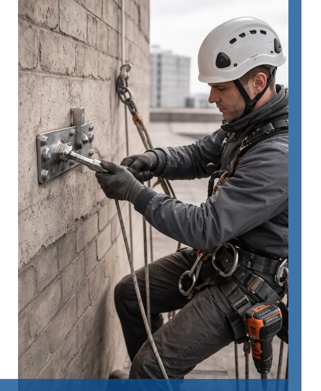 Установка анкерных точек в Каменске-Шахтинском от 3605 р. | ВЫСОТНИК-Ксш