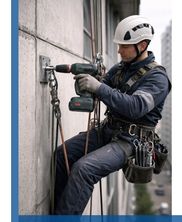 Установка анкерных точек для высотных работ в Каменске-Шахтинском