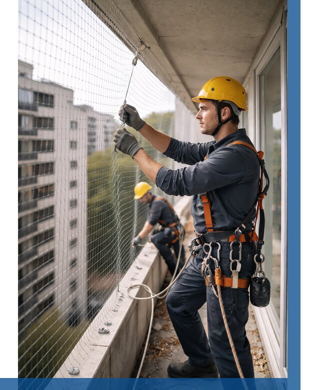 Монтаж сетки от птиц в Каменске-Шахтинском от 4635 р. | ВЫСОТНИК-Ксш