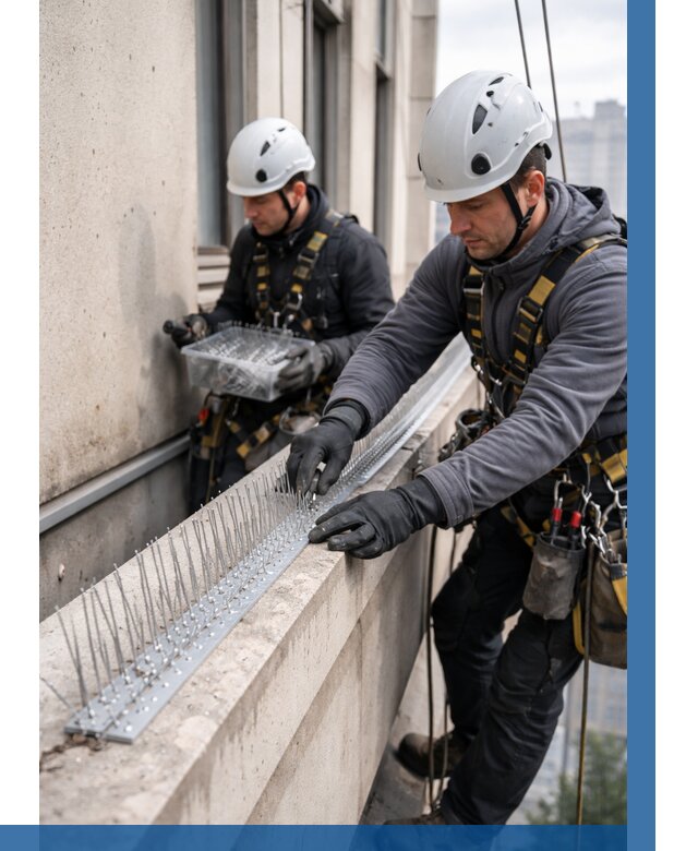 Установка шипов от птиц в Каменске-Шахтинском от 876 р. | ВЫСОТНИК-Ксш